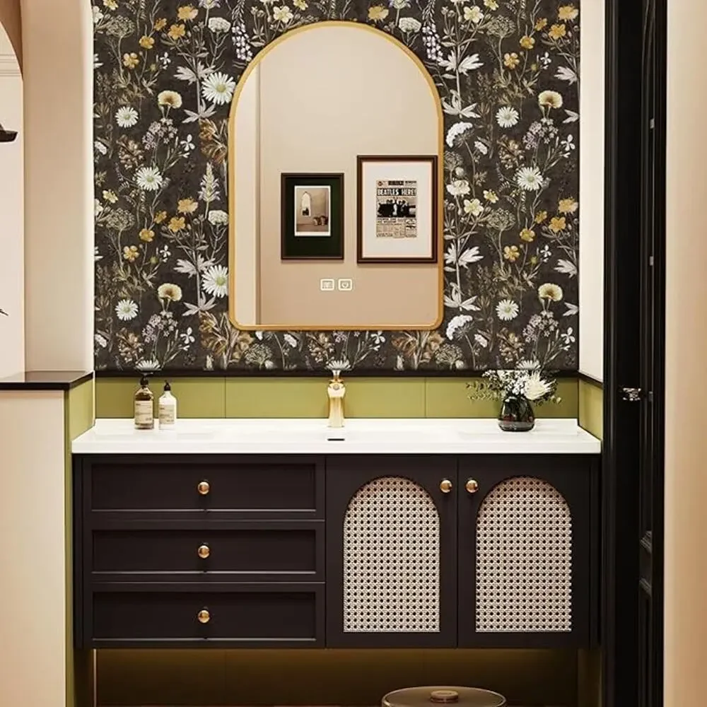NEW Dark Vintage Floral Botanical Peel and Stick Wallpaper 17.7